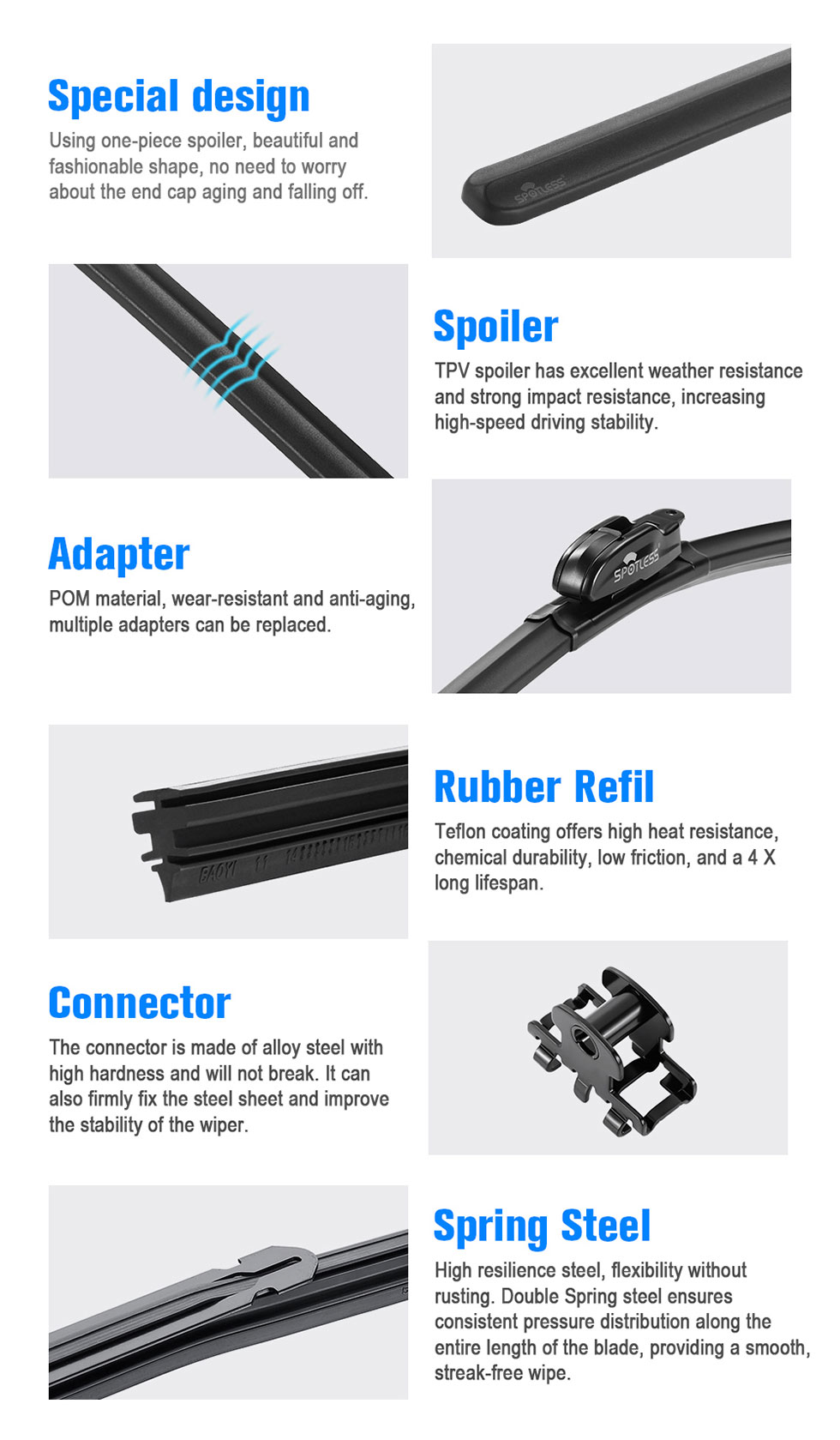 Front Windscreen Wipers